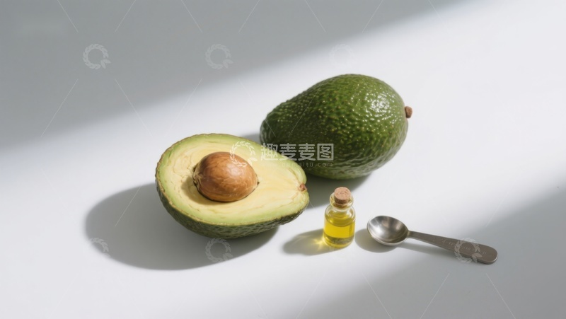 高清大图下载【趣麦麦图】新鲜牛油果与精油展示