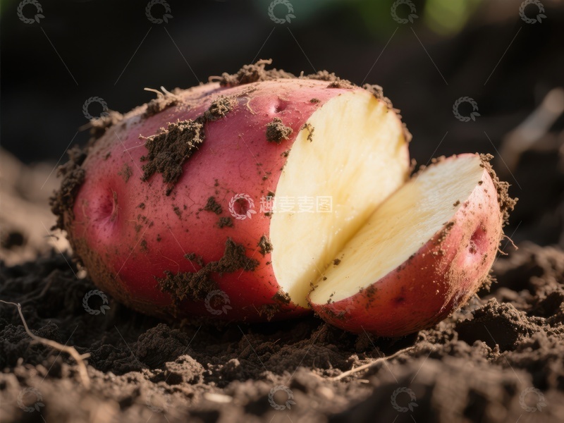 高清大图下载【趣麦麦图】新鲜出土的红皮土豆