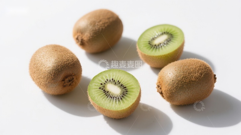 高清大图下载【趣麦麦图】新鲜猕猴桃的特写展示