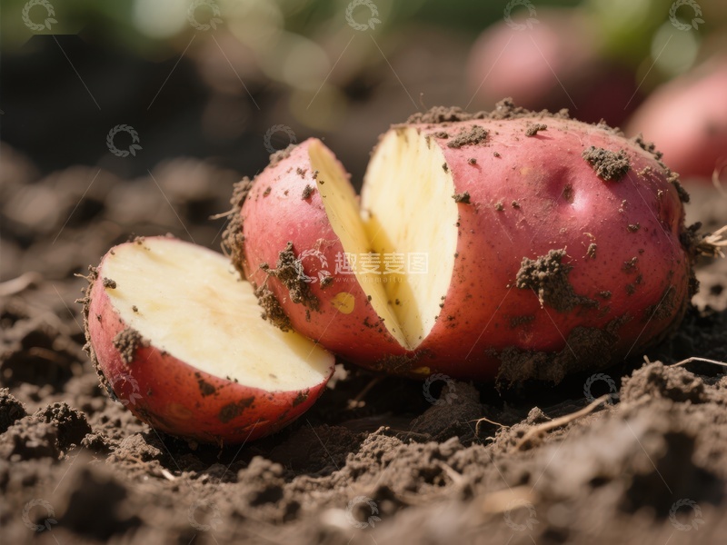 高清大图下载【趣麦麦图】新鲜出土的红皮土豆