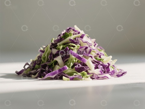 紫甘蓝与白卷心菜的混合切丝