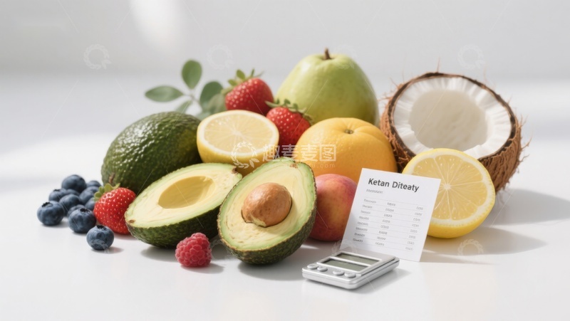 高清大图下载【趣麦麦图】健康饮食：水果与营养标签