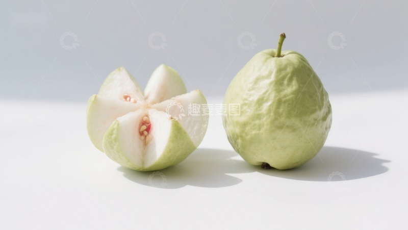 高清大图下载【趣麦麦图】新鲜番石榴与切片展示