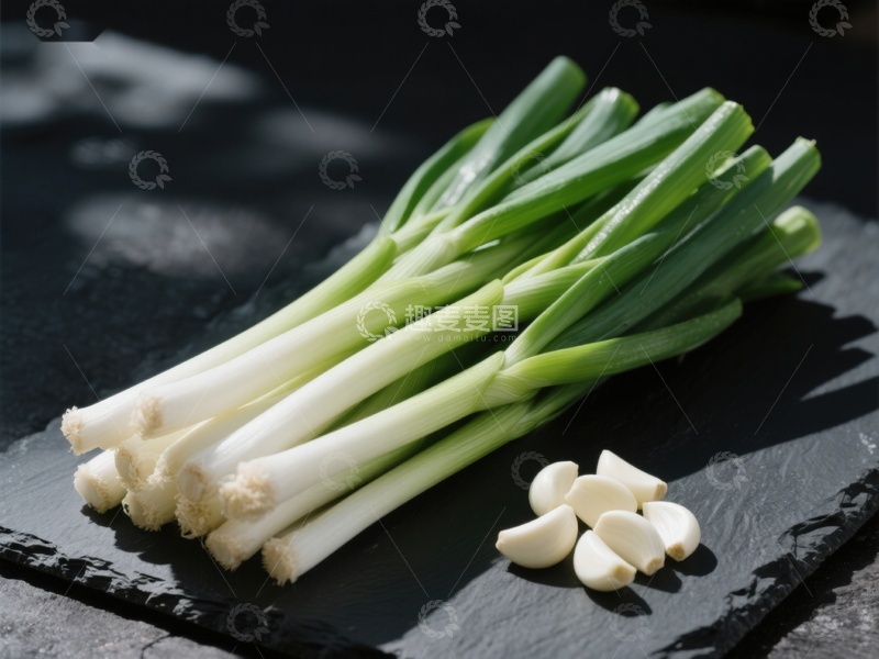 高清大图下载【趣麦麦图】新鲜葱蒜静物摄影