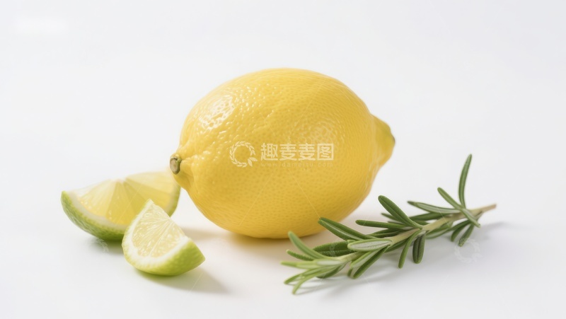 高清大图下载【趣麦麦图】新鲜柠檬与迷迭香