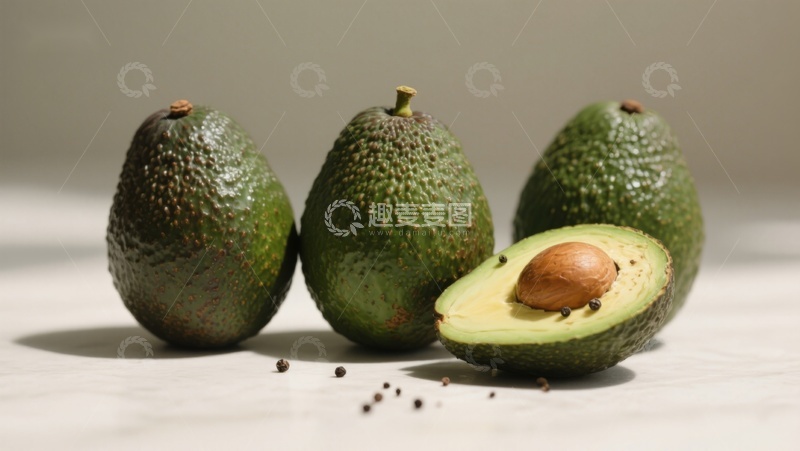高清大图下载【趣麦麦图】新鲜牛油果展示