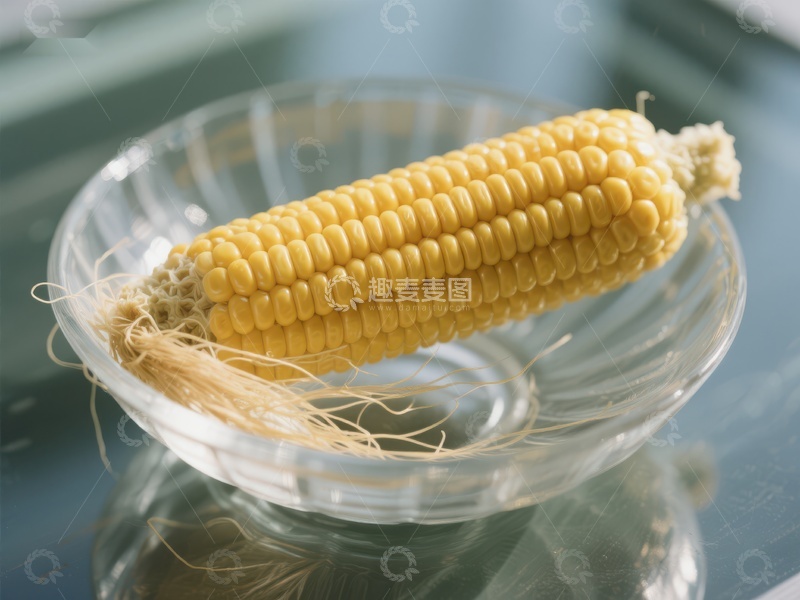 高清大图下载【趣麦麦图】玻璃碗中的新鲜玉米