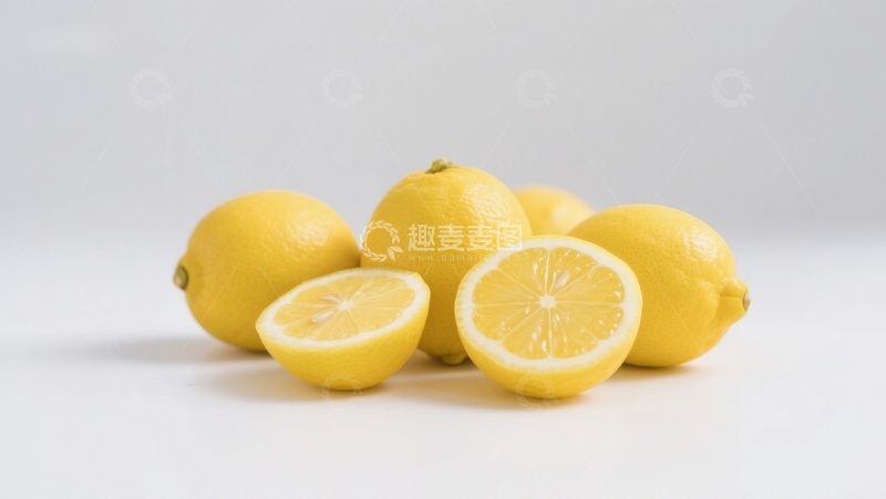 高清大图下载【趣麦麦图】新鲜柠檬切片展示