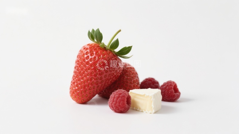 高清大图下载【趣麦麦图】草莓与白巧克力的美味组合
