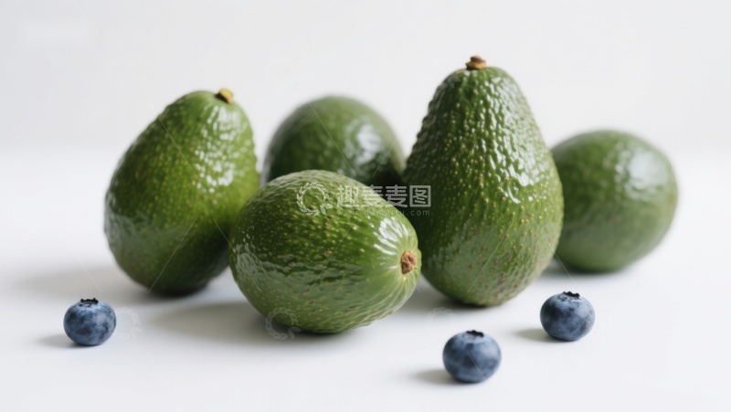 高清大图下载【趣麦麦图】新鲜牛油果与蓝莓静物图