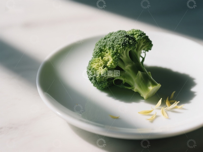 高清大图下载【趣麦麦图】阳光下的西兰花