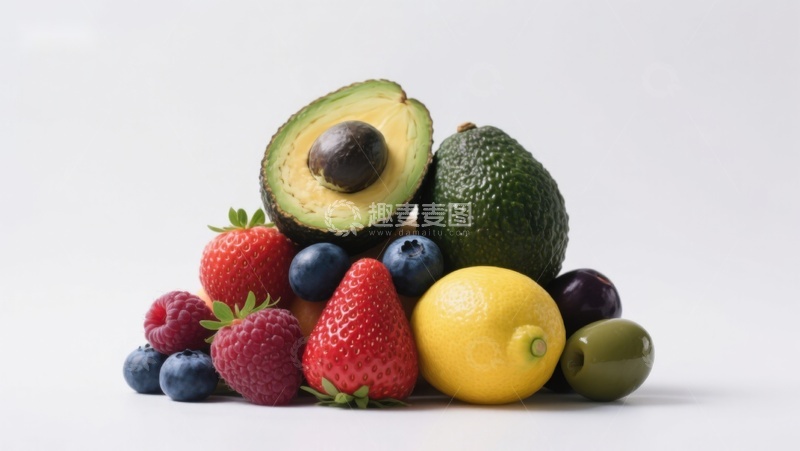 高清大图下载【趣麦麦图】新鲜水果堆叠展示