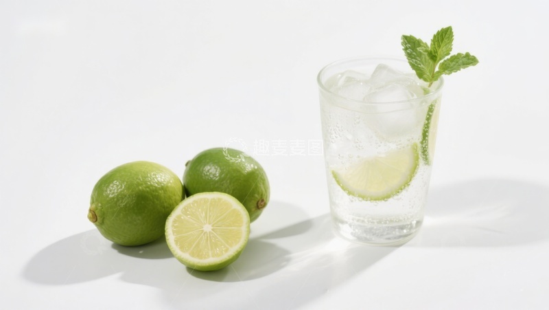 高清大图下载【趣麦麦图】清新柠檬水与青柠