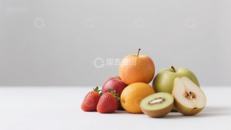 高清大图下载【趣麦麦图】新鲜水果堆叠展示