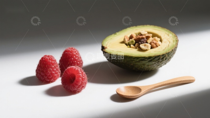 高清大图下载【趣麦麦图】牛油果配覆盆子与坚果
