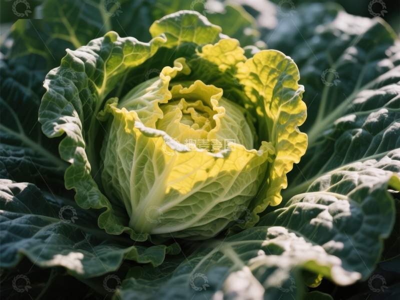 高清大图下载【趣麦麦图】新鲜卷心菜的特写