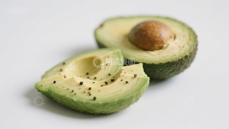 高清大图下载【趣麦麦图】新鲜切开的牛油果