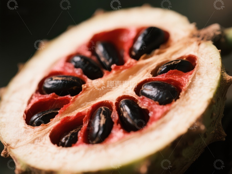 高清大图下载【趣麦麦图】新鲜红肉果实切面特写