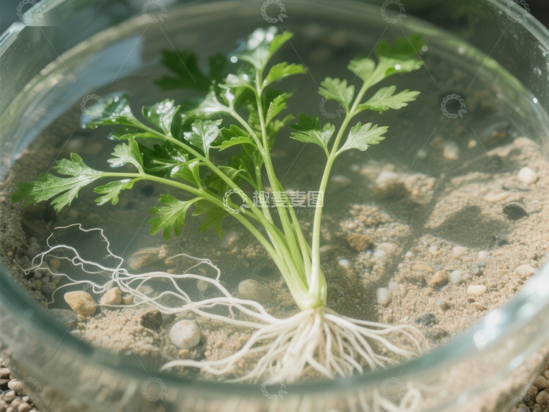 植物根系在透明容器中的生长观察