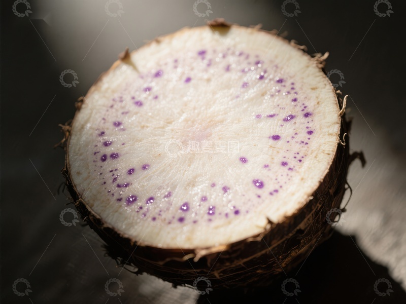 高清大图下载【趣麦麦图】新鲜芋头切面特写