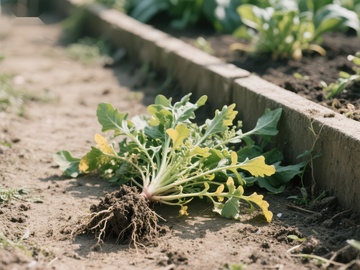 菜园中的绿叶蔬菜