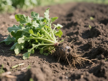 幼苗扎根土壤，生机勃勃