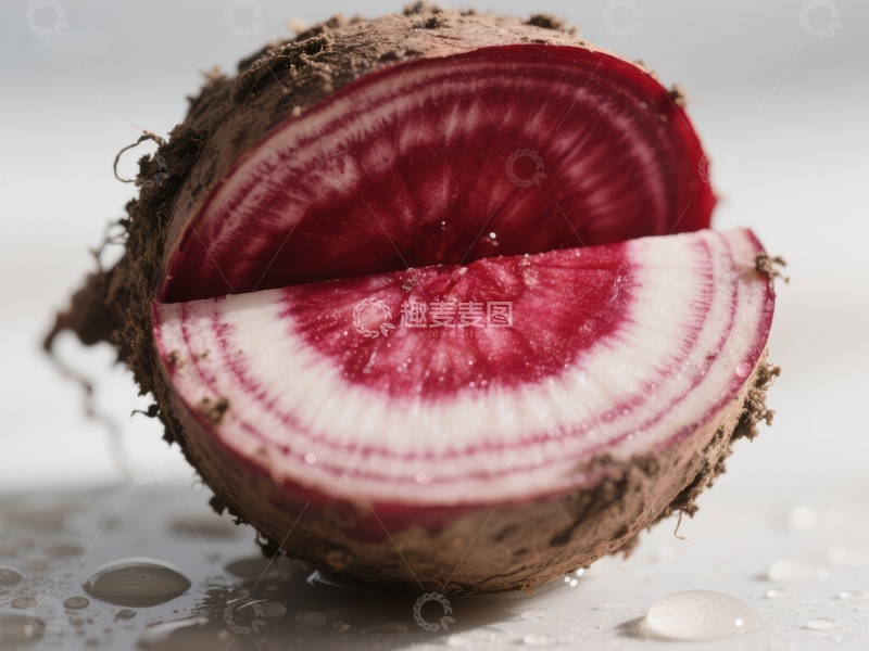 高清大图下载【趣麦麦图】切开的红白相间甜菜