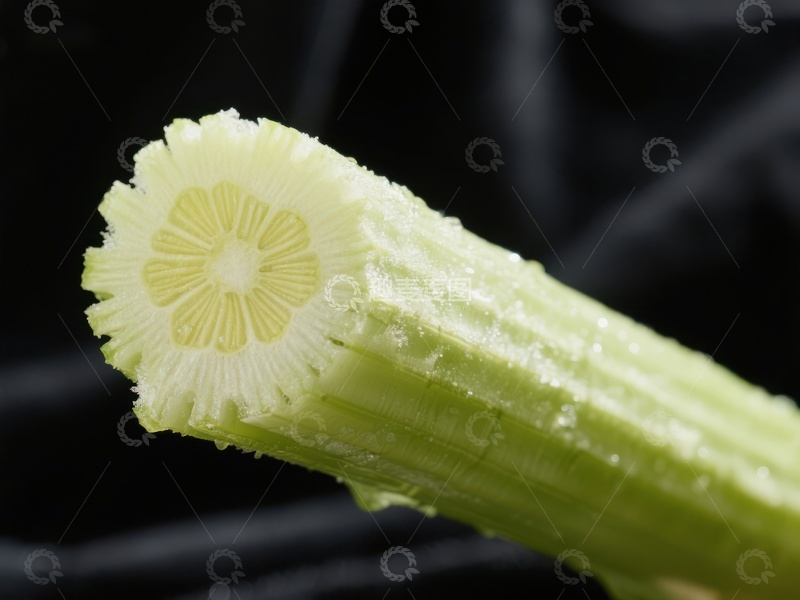 高清大图下载【趣麦麦图】新鲜芹菜茎的特写