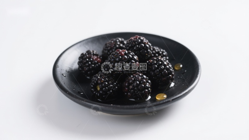 高清大图下载【趣麦麦图】黑莓果盘简约展示