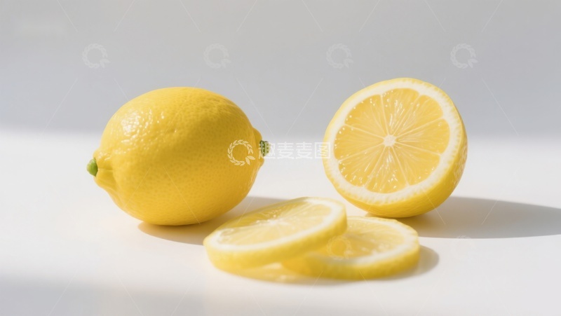 高清大图下载【趣麦麦图】新鲜柠檬切片展示