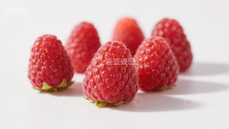 高清大图下载【趣麦麦图】新鲜红润的覆盆子特写