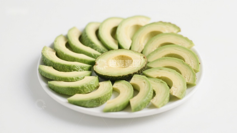 高清大图下载【趣麦麦图】新鲜切片牛油果整齐排列