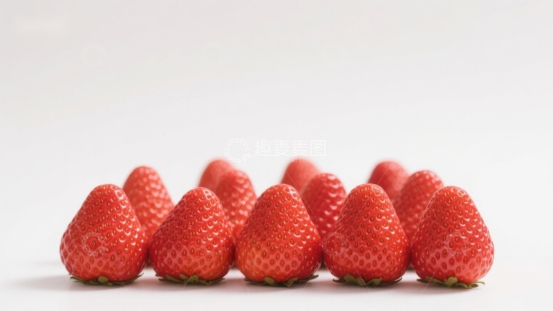 高清大图下载【趣麦麦图】新鲜草莓整齐排列