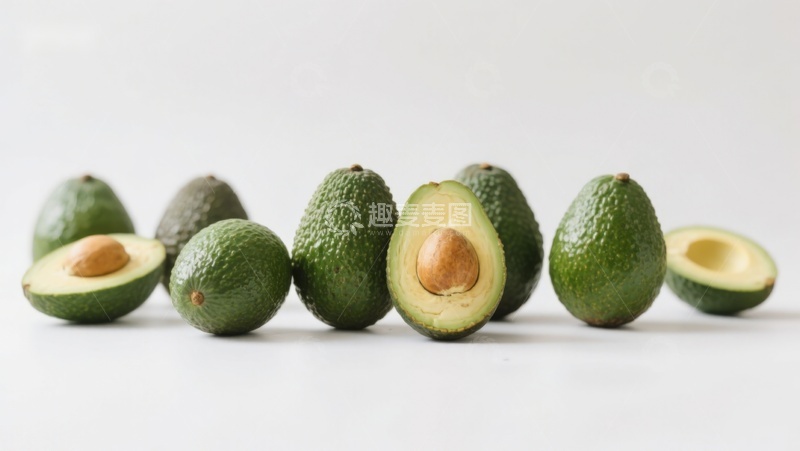 高清大图下载【趣麦麦图】新鲜牛油果排列展示