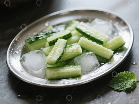 冰镇黄瓜片，清新解暑
