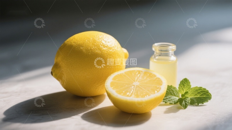 高清大图下载【趣麦麦图】柠檬与精油的清新组合
