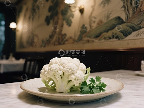 餐桌上的花椰菜