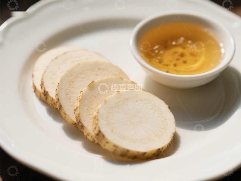 高清大图下载【趣麦麦图】白萝卜切片配蘸酱