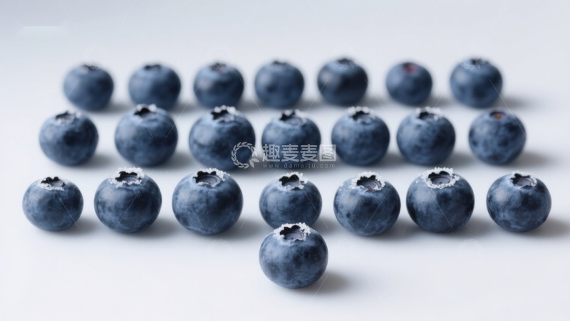 高清大图下载【趣麦麦图】新鲜蓝莓整齐排列
