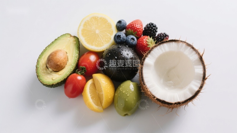 高清大图下载【趣麦麦图】新鲜水果组合展示
