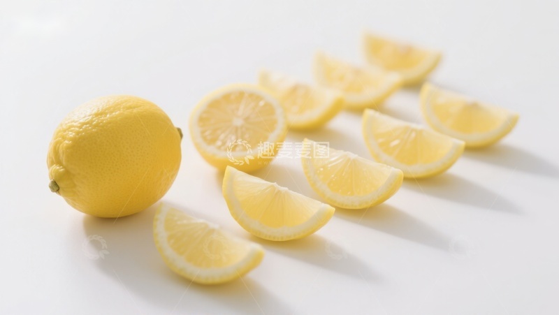 高清大图下载【趣麦麦图】新鲜柠檬与切片展示