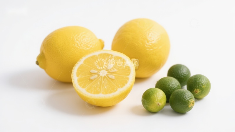 高清大图下载【趣麦麦图】新鲜柠檬与青柠的组合