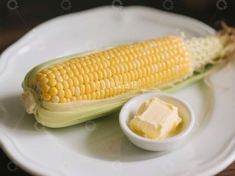 高清大图下载【趣麦麦图】新鲜玉米配黄油