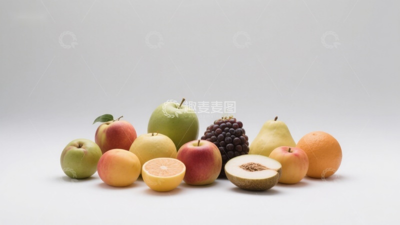高清大图下载【趣麦麦图】多样新鲜水果静物展示