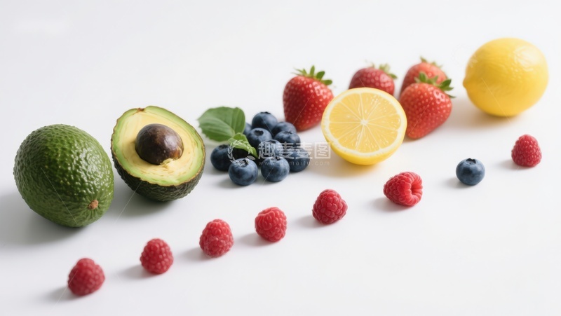 高清大图下载【趣麦麦图】新鲜水果排列展示