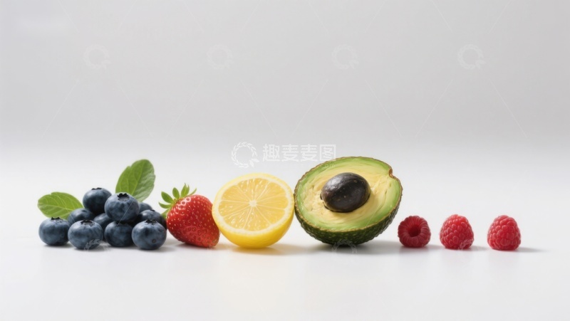 高清大图下载【趣麦麦图】新鲜水果排列展示