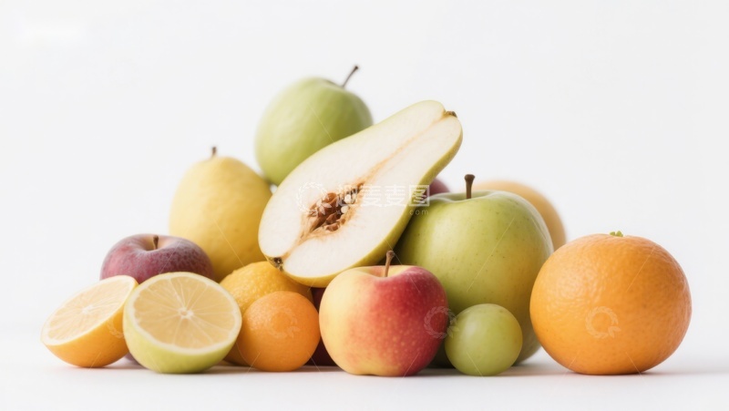 高清大图下载【趣麦麦图】新鲜水果堆叠展示