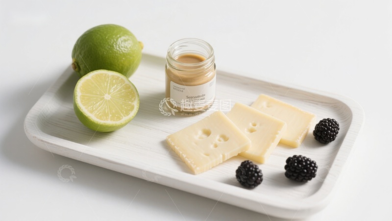 高清大图下载【趣麦麦图】奶酪、黑莓与柠檬的清新组合