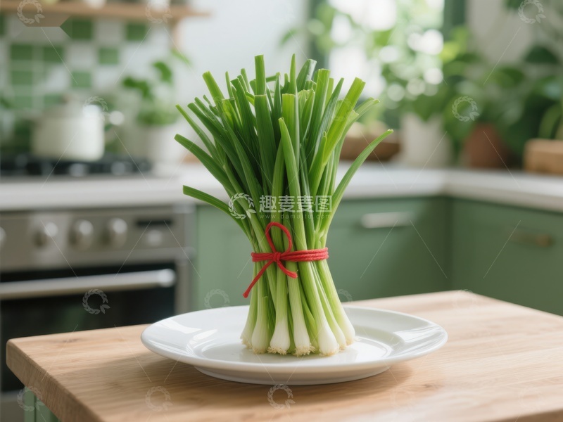 高清大图下载【趣麦麦图】厨房台面上的葱束