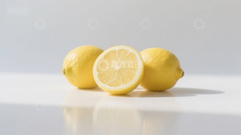 高清大图下载【趣麦麦图】新鲜柠檬切片展示